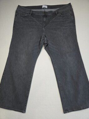 Lane Bryant Womens 24P Signature Fit Mid Rise Bootcut Jeans In Gray
